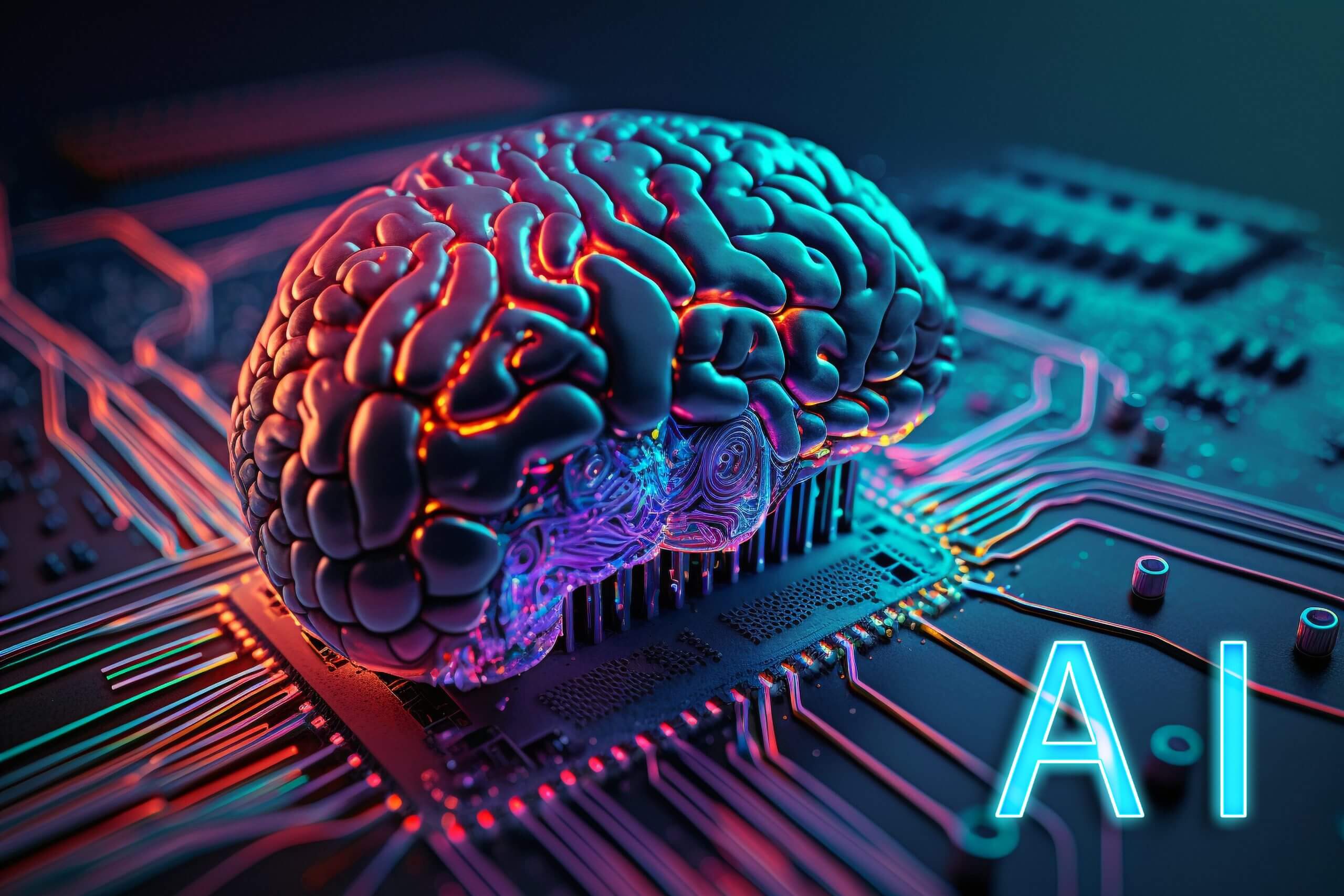 artificial intelligence new technology science futuristic abstract human brain ai technology cpu central processor unit chipset big data machine learning cyber mind domination generative ai 1 1